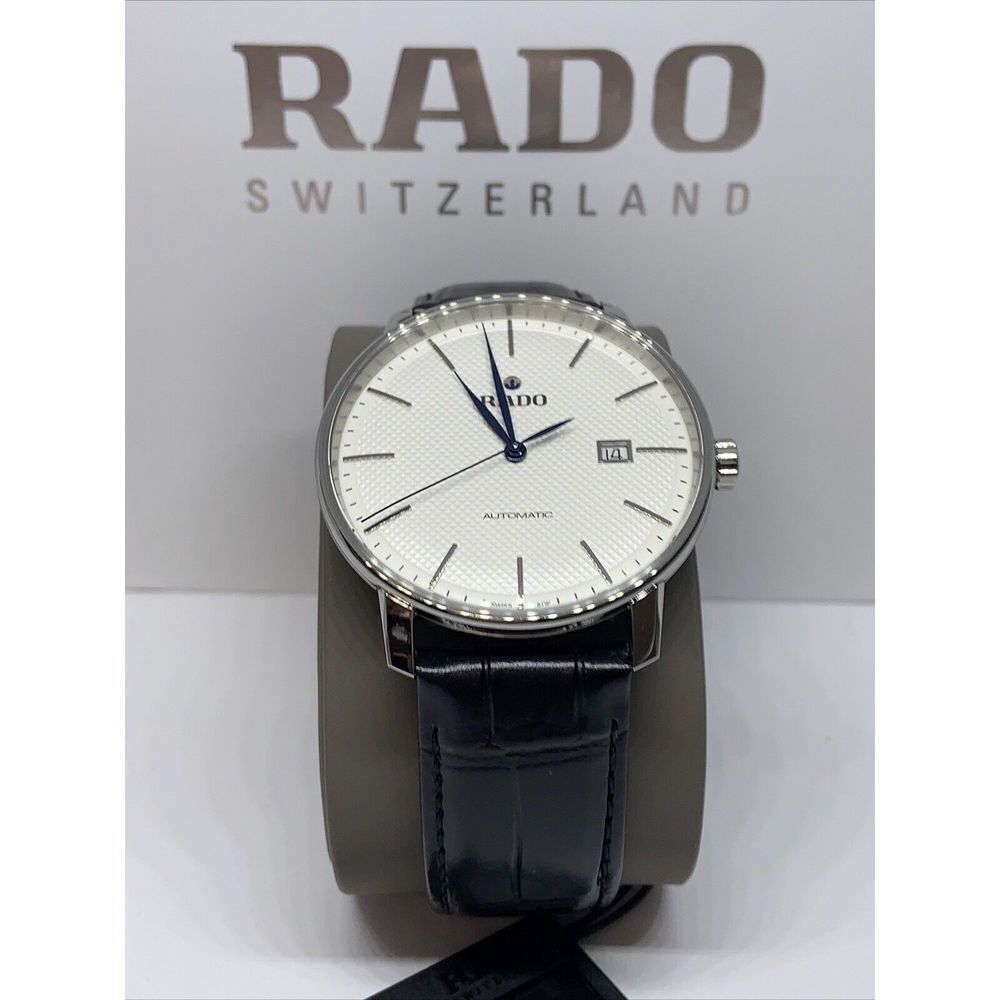 Rado Coupole 763.3876.4 Men's Black Leather Analog Dial Quartz Wrist Watch WAT22 - Picture 3 of 12